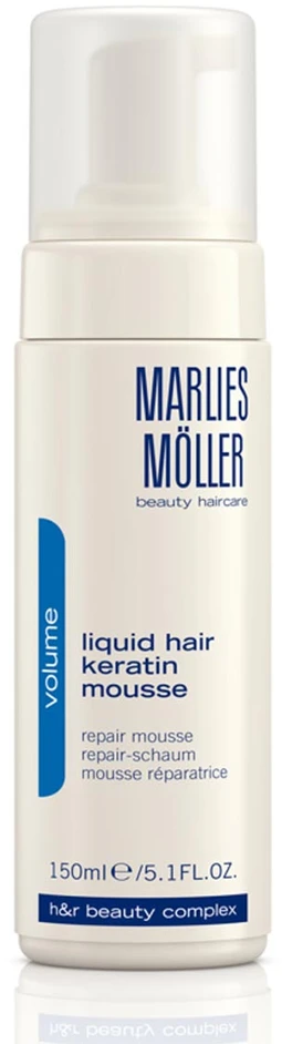 Marlies Moller Volume Liquid Hair Keratin Mousse Plaukų priežiūros putos 150ml