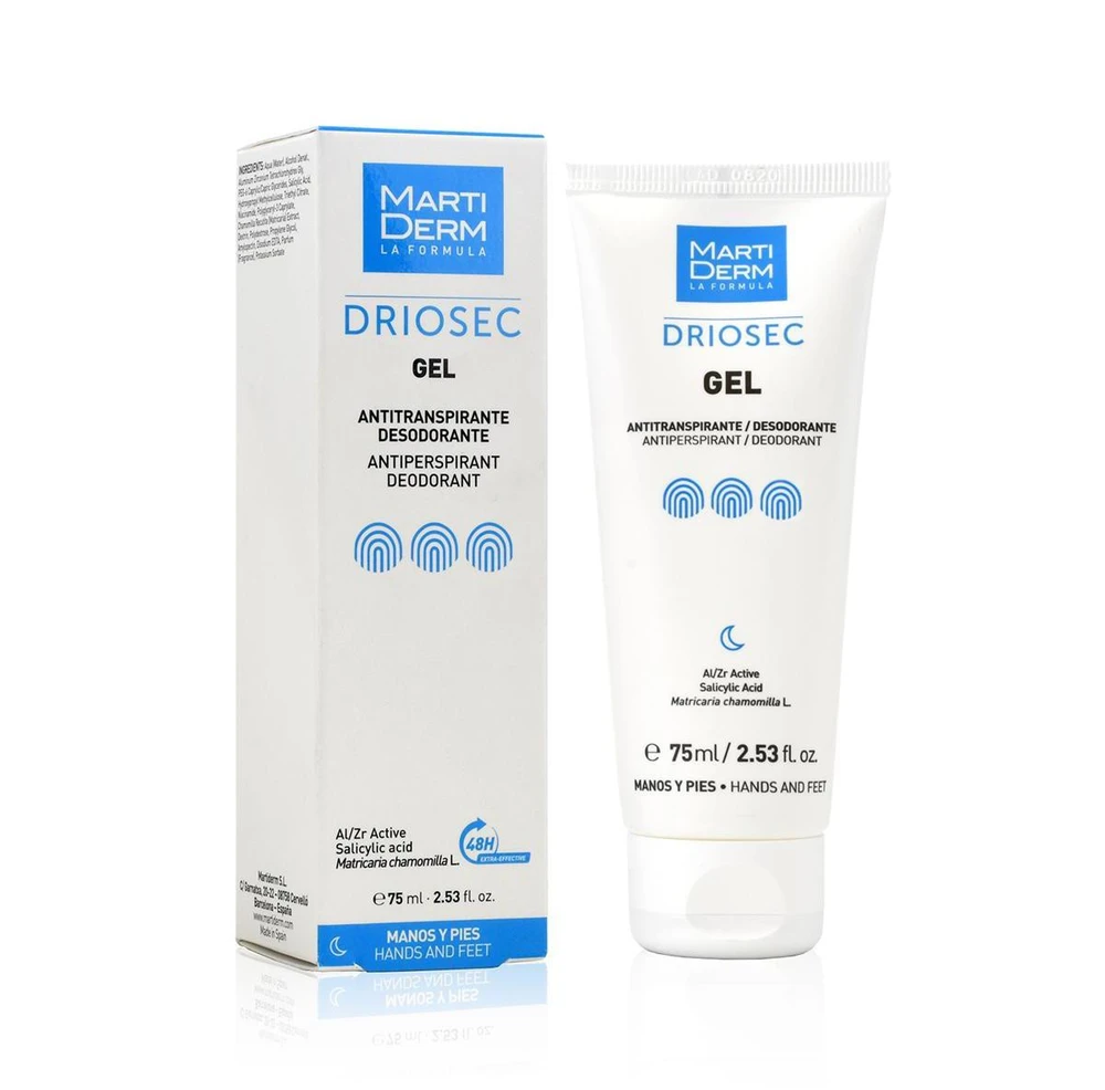 "Martiderm Driosec" gelio dezodorantas rankoms ir pėdoms 75ml