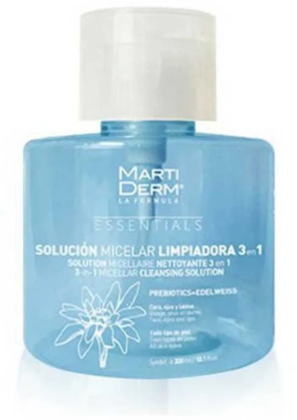 "Martiderm Essentials 3 in 1 micelinis valomasis tirpalas "Prebiotics Edelweiss" 300ml
