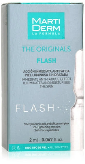 MartiDerm The Originals Flash Ampoules Nuovargio žymes pašalinanti veido ampulė