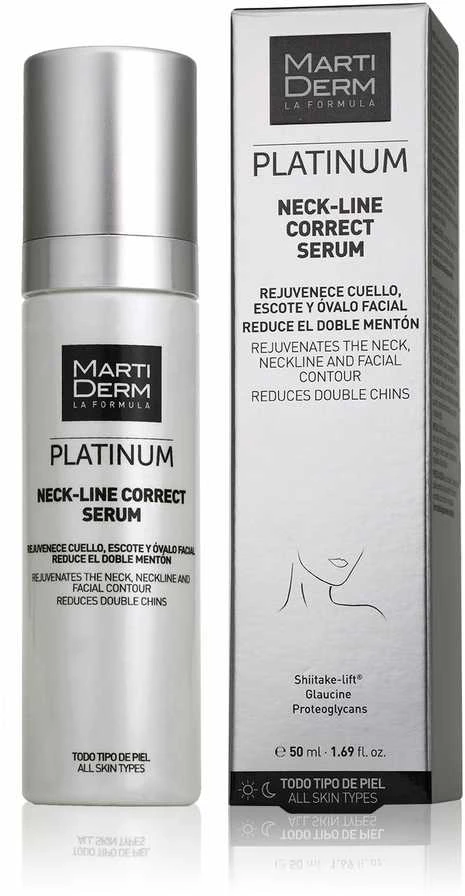 Martiderm Platinum Neck-Line Correct Serum koreguojamasis kaklo ir iškirptės odos serumas, 50 ml
