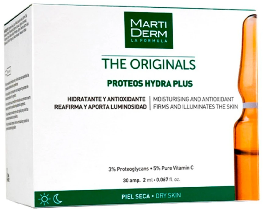 Martiderm Proteos Hydra Plus Ampules drėkinamosios ampulės veidui, 30x2 ml