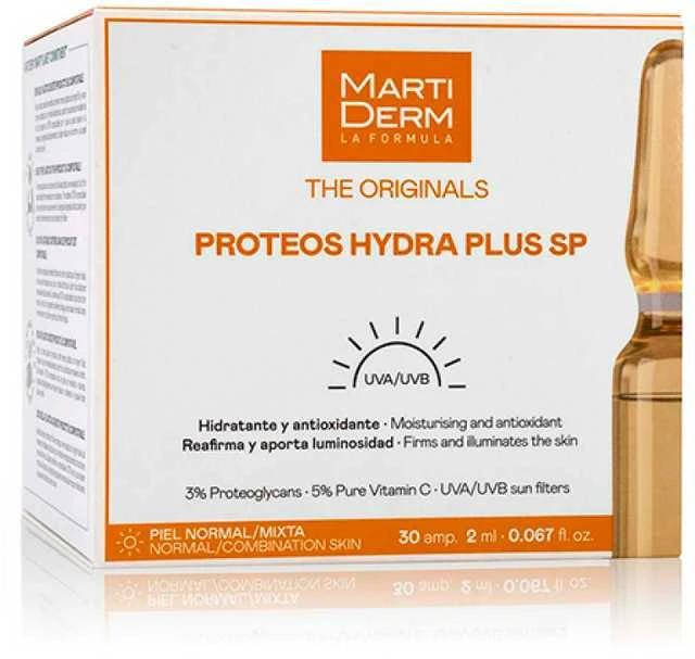 Martiderm Proteos Hydra Plus SP15 drėkinamosios ampulės veidui, 30 vnt. x 2 ml