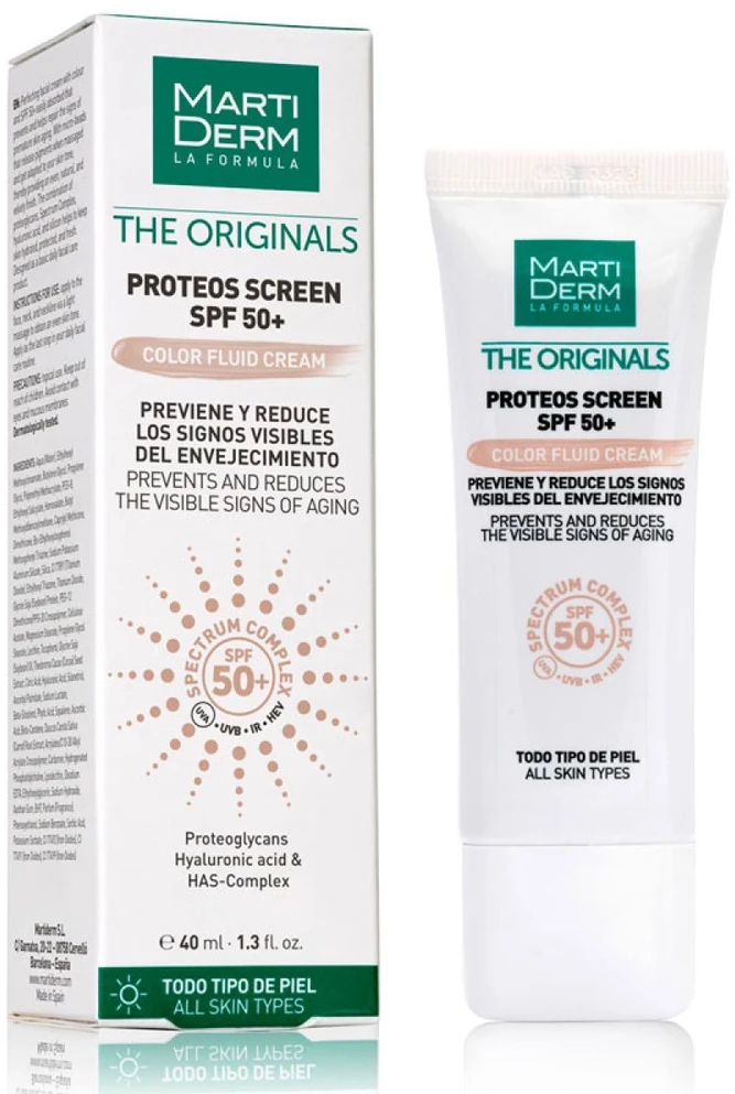 Fluidinis kremas Martiderm Proteos Screen Spf 50 Color Fluid Kreminis, 40 ml