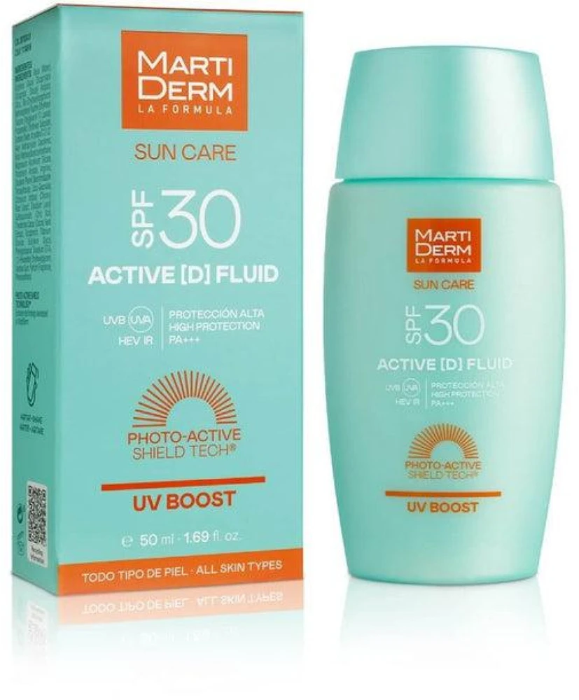 Skystos tekstūros veido fotoprotektorius Martiderm Sun Care Active Fluid Spf30 50ml