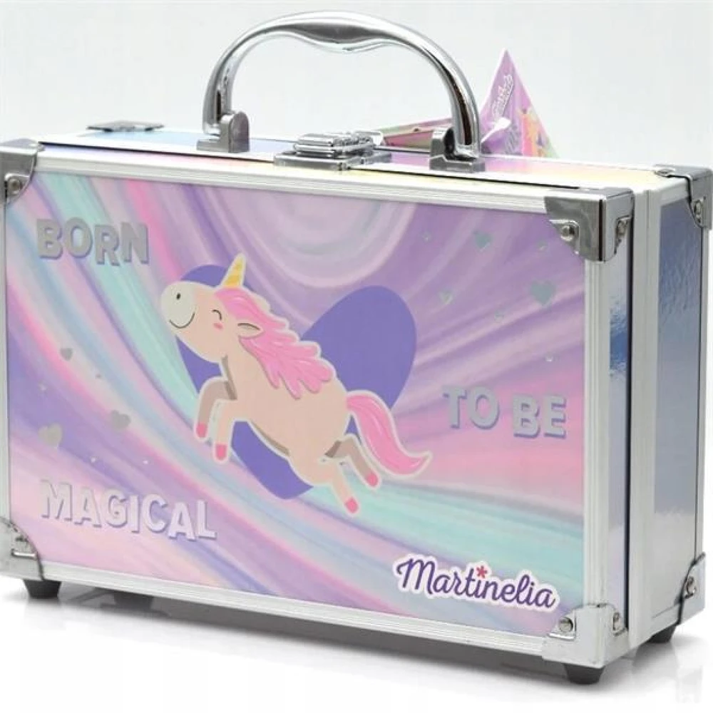 Martinelia Little Unicorn Perfect Traveller Glitter Case vaikiškos kosmetikos rinkinys lagaminėlyje
