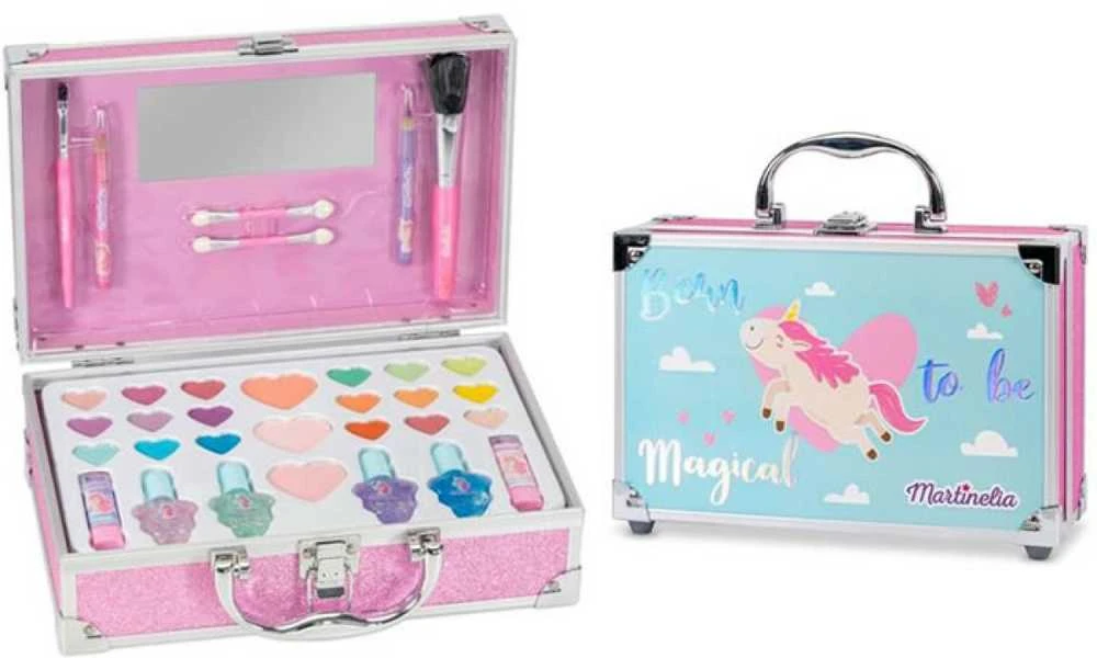 Martinelia Little Unicorn Perfect Traveller Glitter Case vaikiškos kosmetikos rinkinys lagaminėlyje