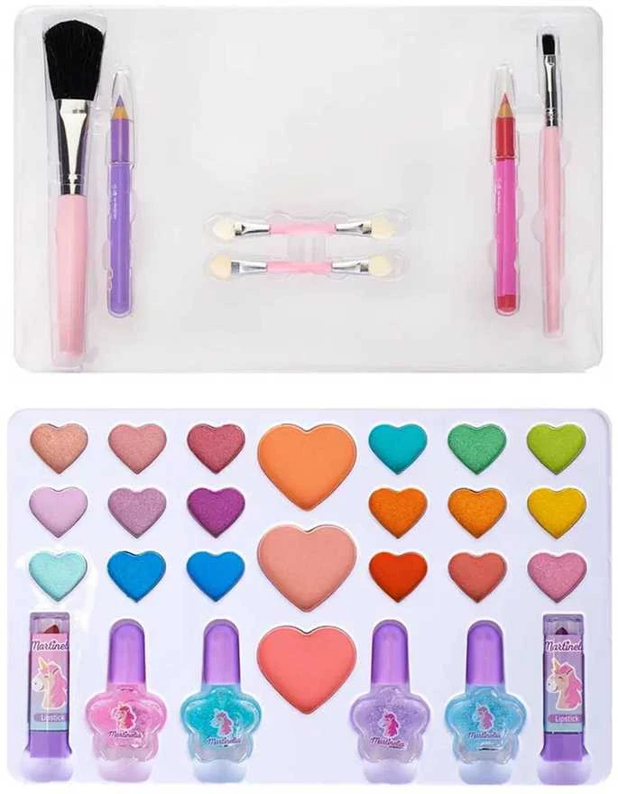 Martinelia Little Unicorn Perfect Traveller Glitter Case vaikiškos kosmetikos rinkinys lagaminėlyje