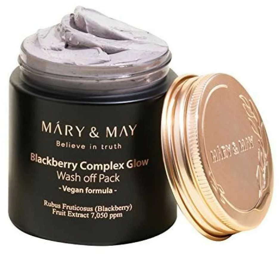 MARY & MAY skaistinamoji veido kaukė „Blackberry Complex Glow“ (nuplaunama pakuotė) 125 g