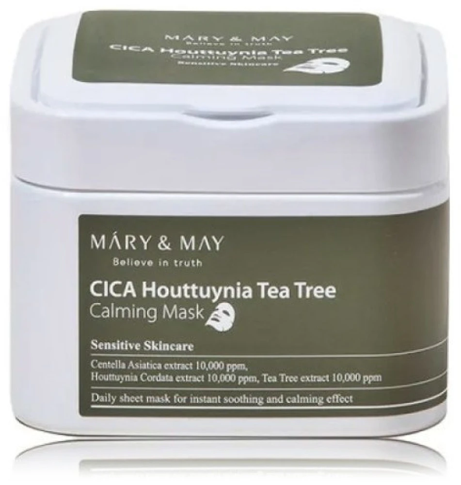 Mary&May Mary & May Cica Houttuynia Tea Tree Calming Mask lakštinė veido kaukė, 400g