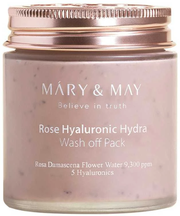 Mary & May Rose Hyaluronic Hydra Wash Off Pack nuplaunama drėkinanti veido kaukė, 125 g