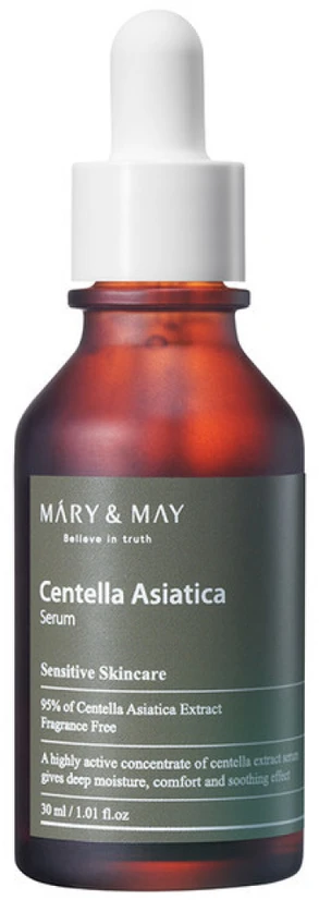 Mary&May Mary & May Centella Asiatica Serum raminantis veido serumas jautriai odai, 30 ml