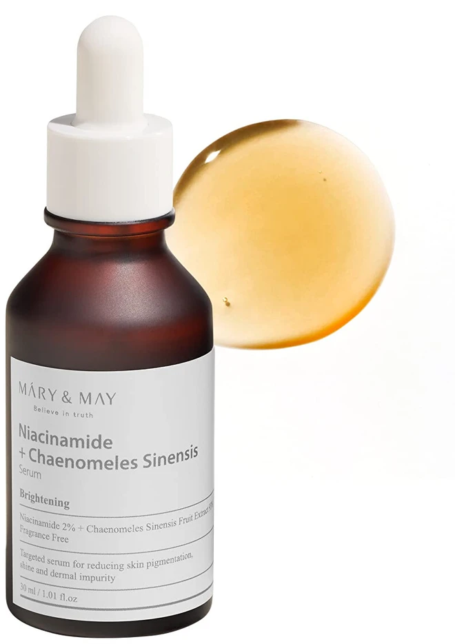 Mary&May Niacinamide + Chaenomeles Sinensis Serum šviesinantis ir normalizuojantis serumas, 30 ml