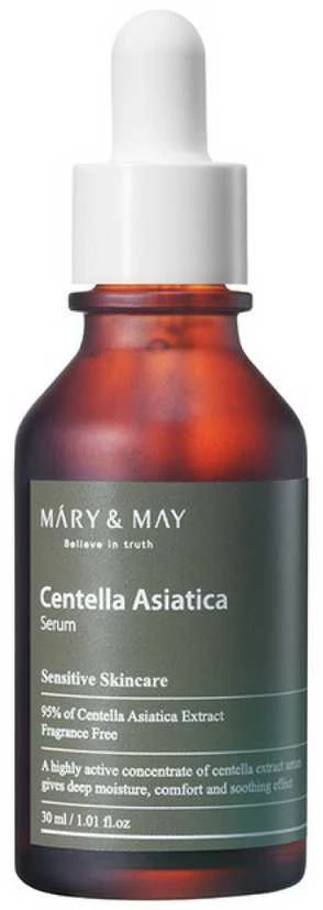 Mary&May Mary & May Centella Asiatica Serum raminantis veido serumas jautriai odai, 30 ml