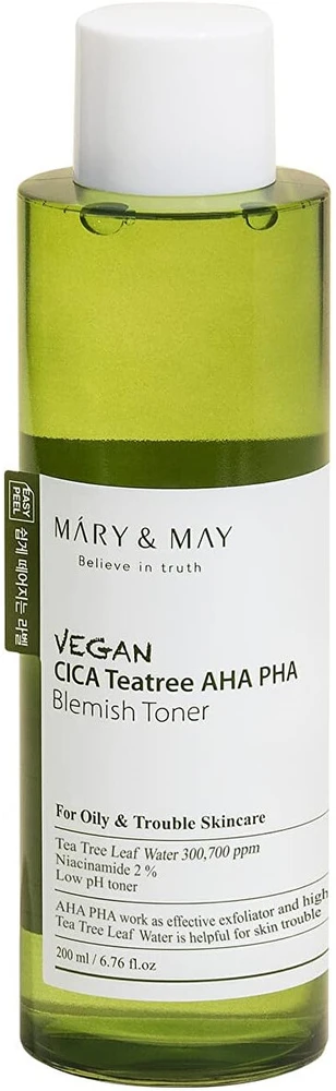 Mary&May Mary Amp May MARY - MAY CICA TeaTree AHA PHA (tonikas nuo dėmių) 200 ml
