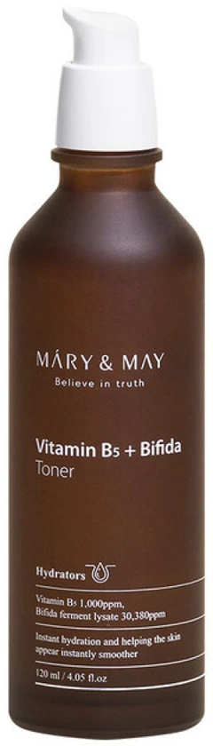 MARY & MAY Vitamin B5 + Bifida Toneris drėkinantis veido tonikas, 120 ml