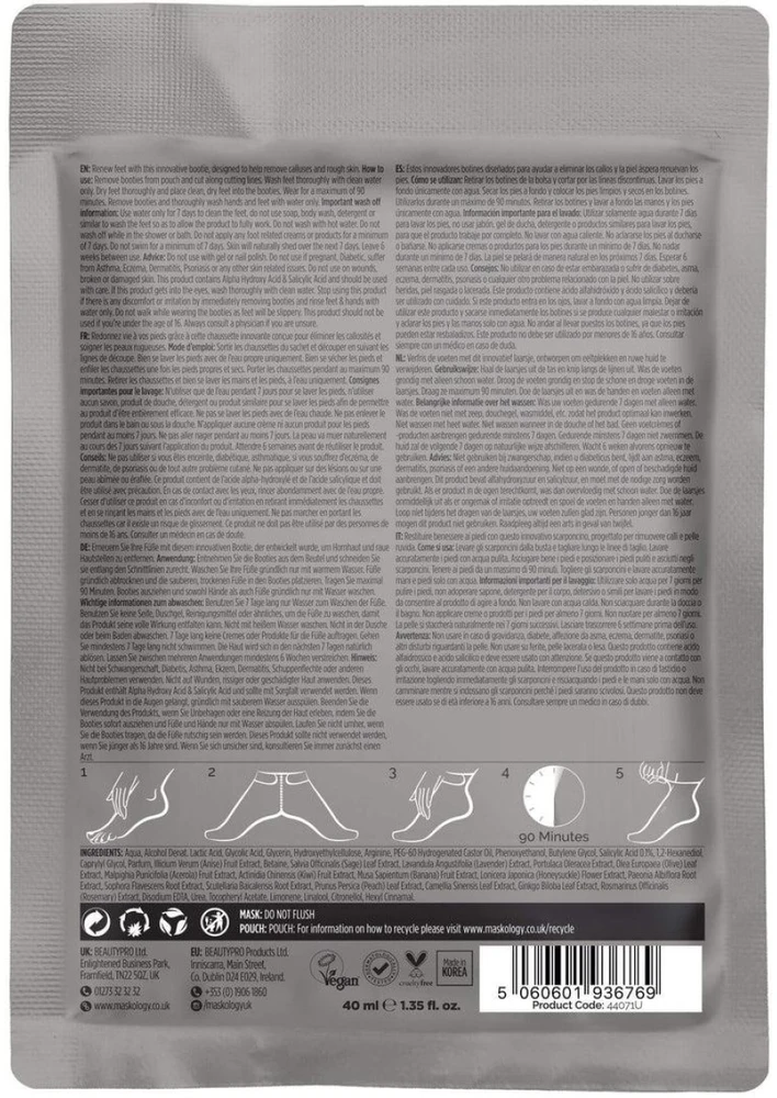 maskology FOOT PEEL Professional Foot Treatment nulupamoji pėdų kaukė-kojinės, 1 pora