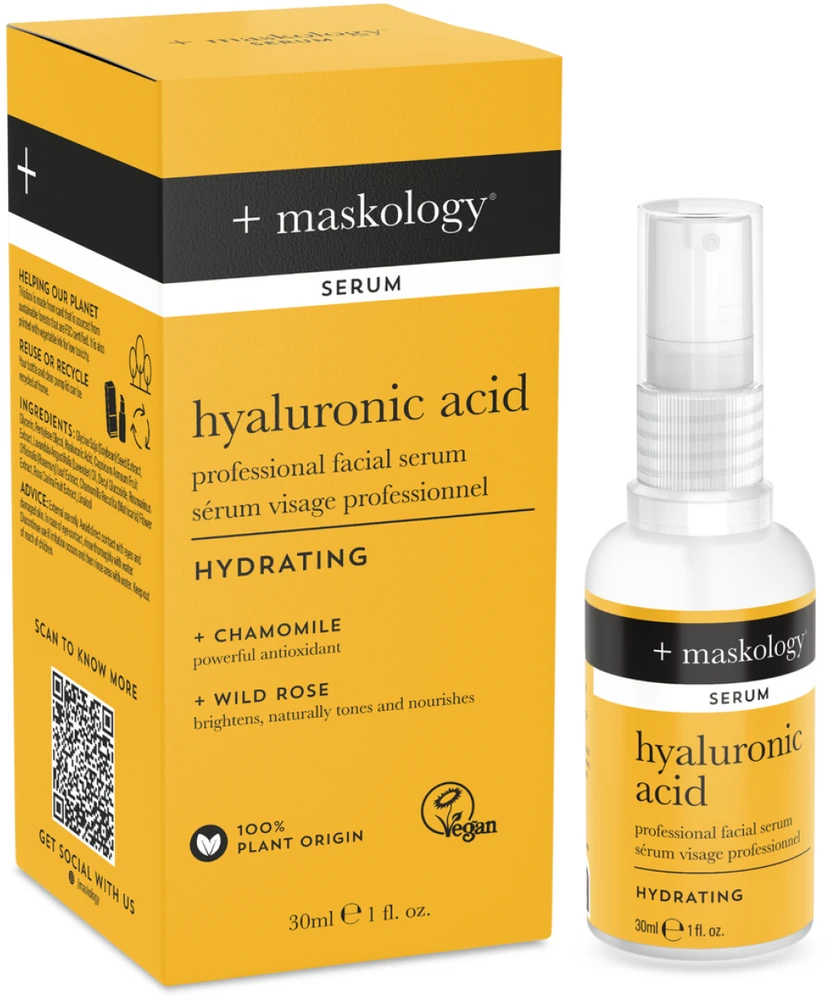 maskology HYALURONIC ACID Professional Facial Serum veido serumas su hialuronu, 30 ml