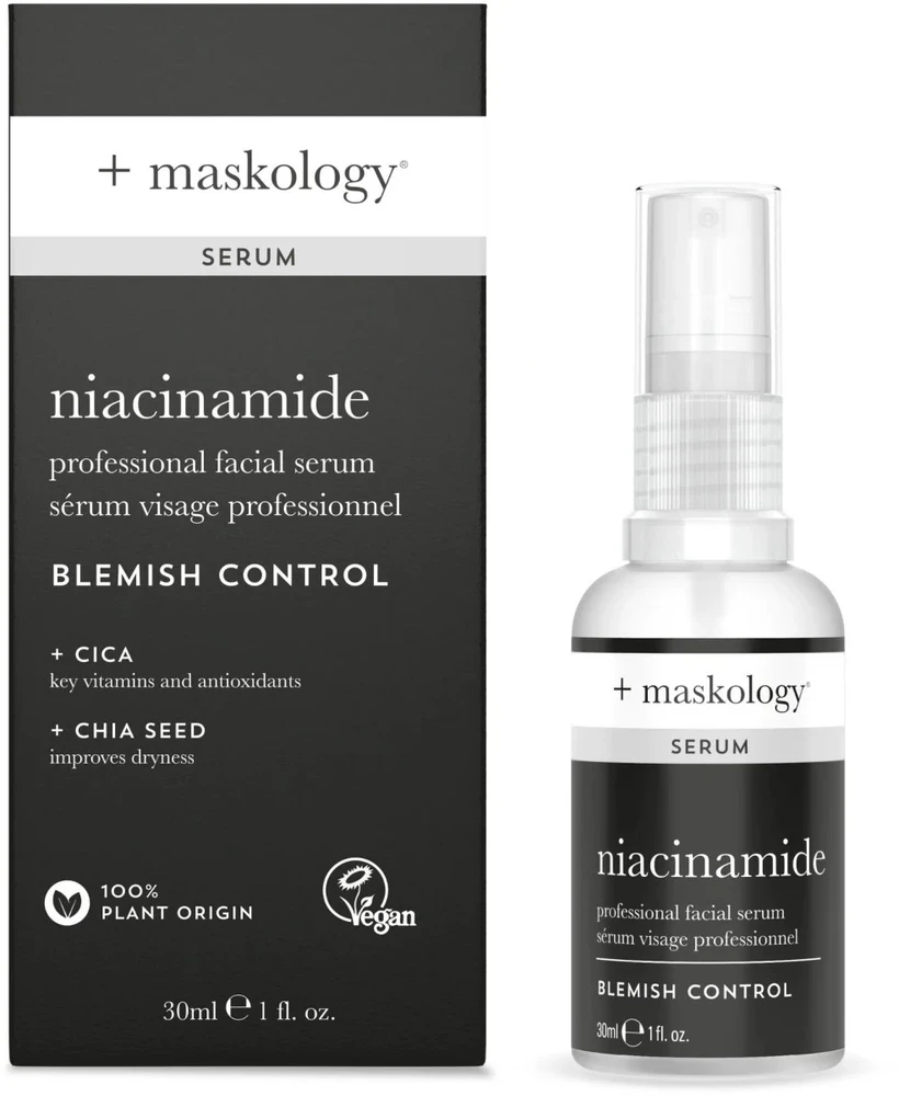 maskology NIACINAMIDE Professional Facial Serum veido serumas su niacinamidu, 30 ml