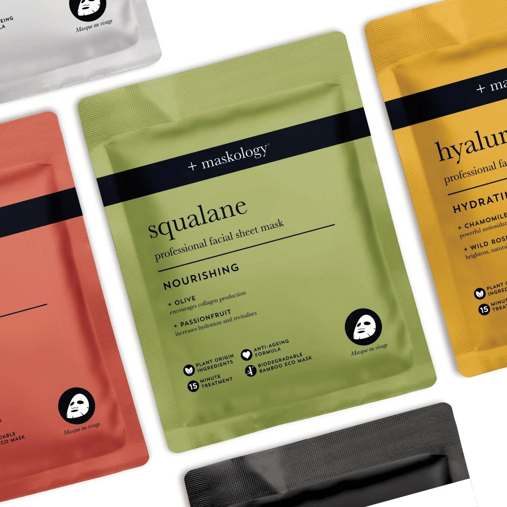 maskology SQUALANE Professional Sheet Mask lakštinė veido kaukė su skvalanu, 22 ml