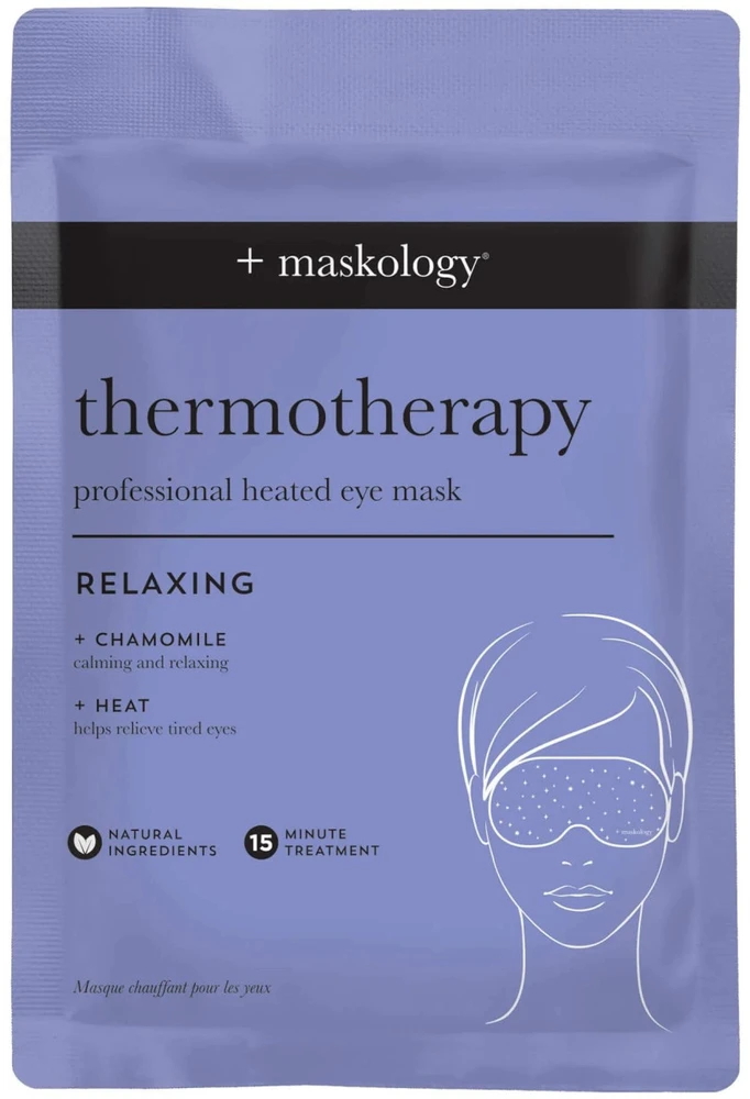 maskology THERMOTHERAPY Heated Eye Mask šildanti lakštinė paakių kaukė, 16 g