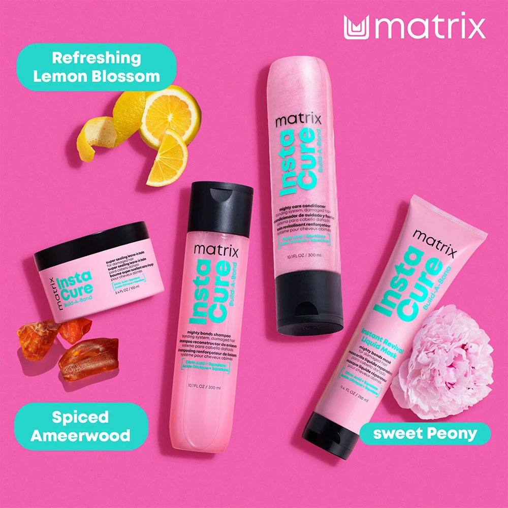 Matrix Instacure Build-A-Bond nenuplaunamas atkuriamasis balzamas pažeistiems plaukams, 75 ml
