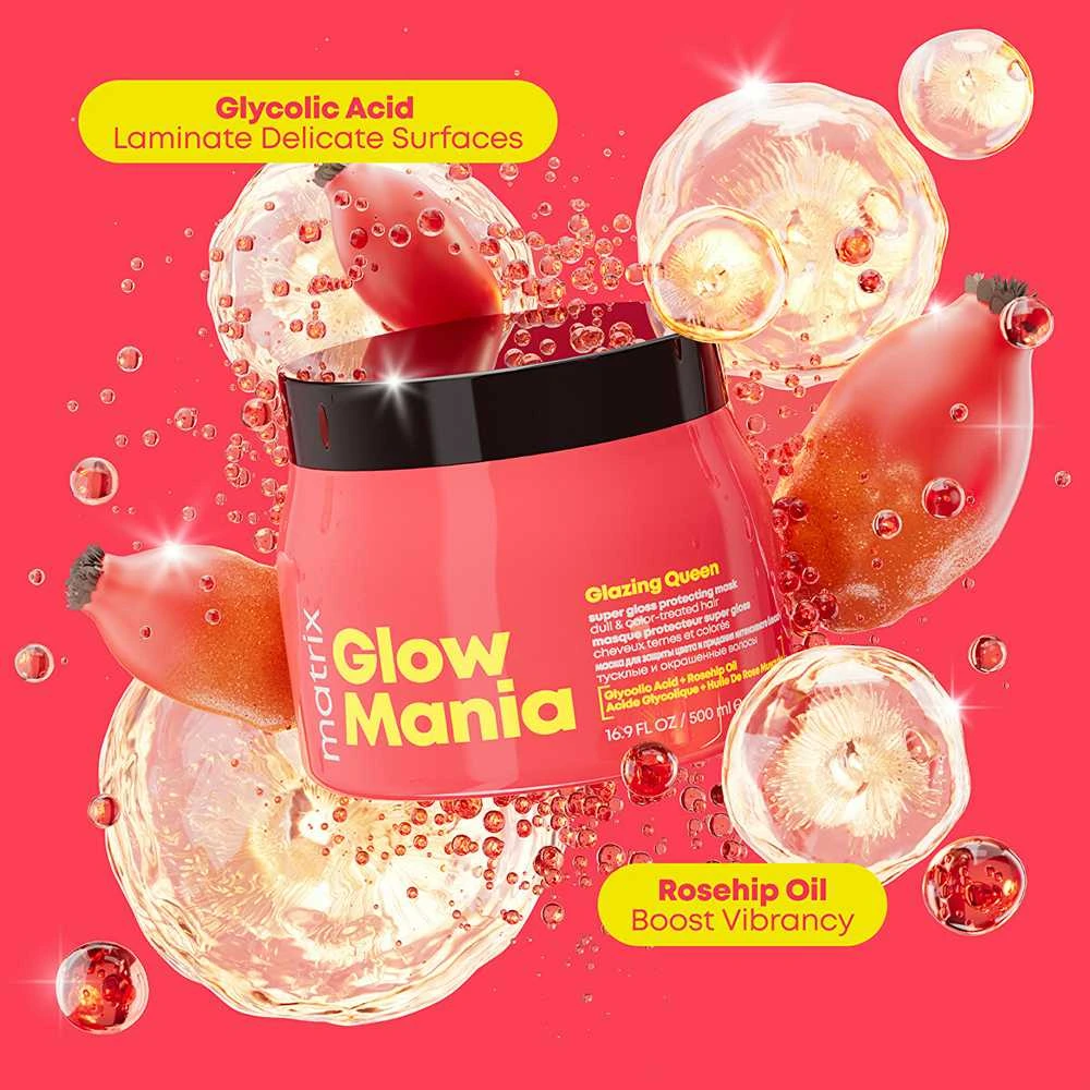 Matrix Mask dažytiems plaukams Glow Mania Glazing Queen (Super Gloss Protecting Mask), 500 ml