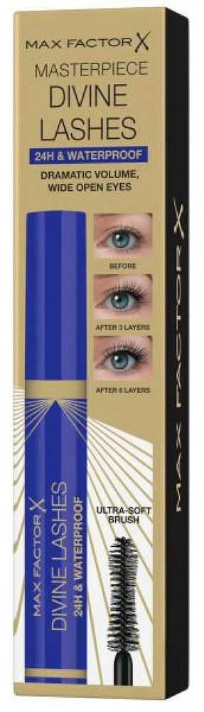 "Max Factor Divine Lashes 24h y" vandeniui atsparus blakstienų tušas juodas