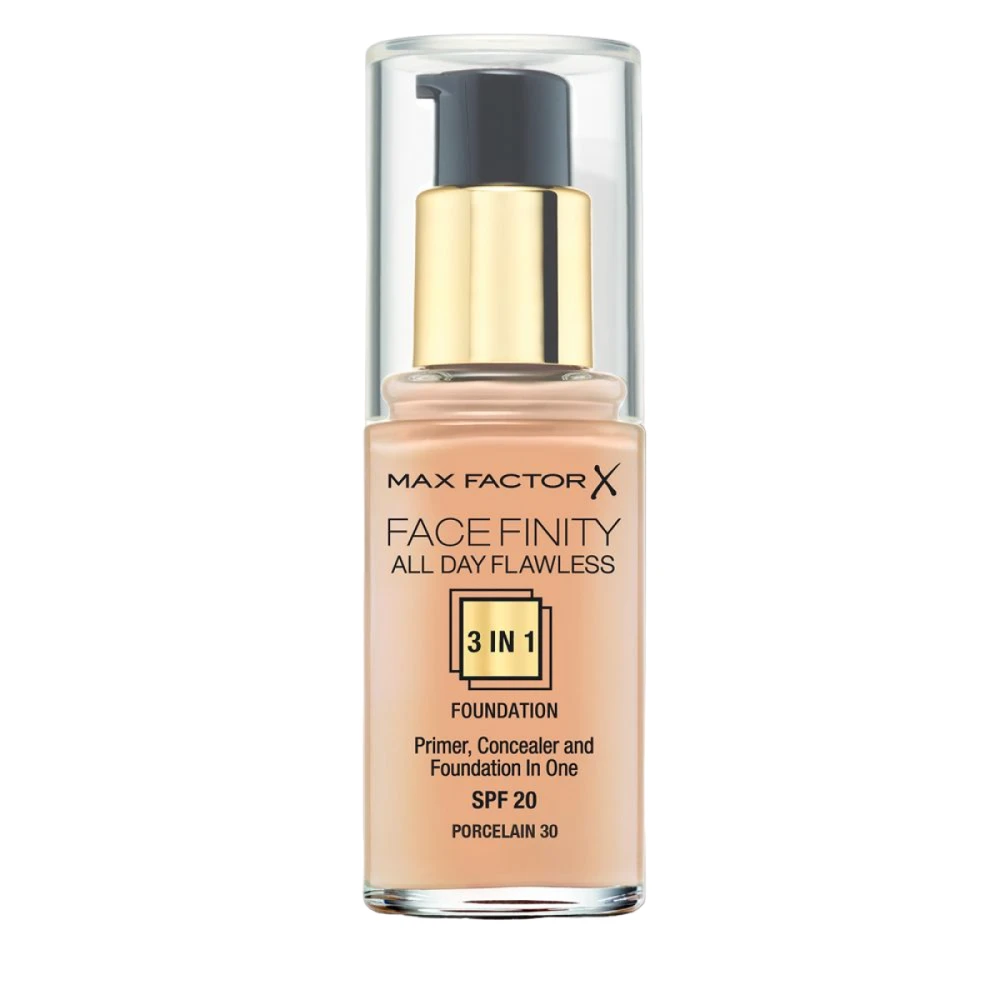 „Max Factor Face Finity All Day Flawless Kreminis“ makiažo pagrindas, 30 Porcelain, 30 g
