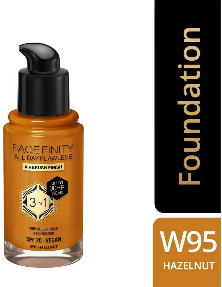 Max Factor Facefinity All Day Flawless makiažo pagrindas moterims 30 ml, spalva: W95 Hazelnut