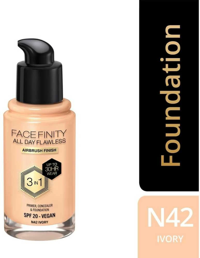 Max Factor Facefinity All Day Flawless makiažo pagrindas moterims 30 ml, spalva: N42 Ivory