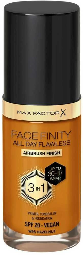Max Factor Facefinity All Day Flawless makiažo pagrindas moterims 30 ml, spalva: W95 Hazelnut