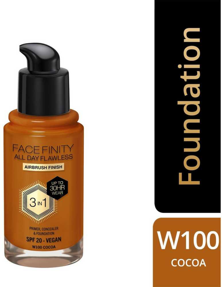 Max Factor Facefinity All Day Flawless makiažo pagrindas moterims 30 ml, spalva: W100 Cocoa