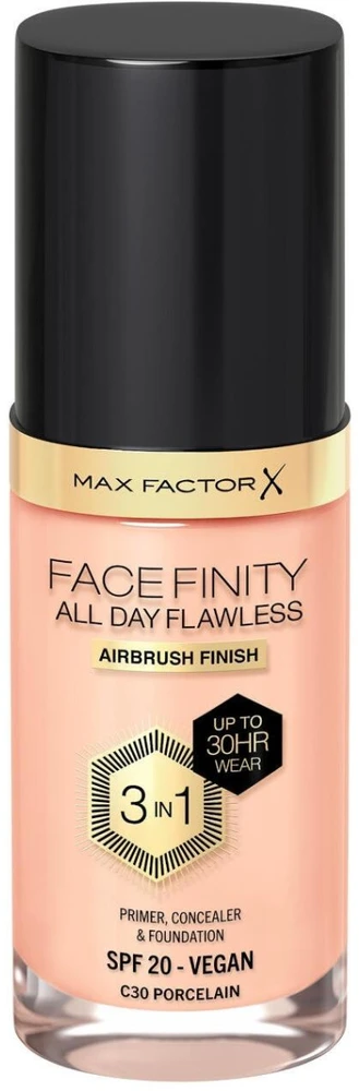 Max Factor Facefinity All Day Flawless makiažo pagrindas moterims 30 ml, spalva: C30 Porcelain