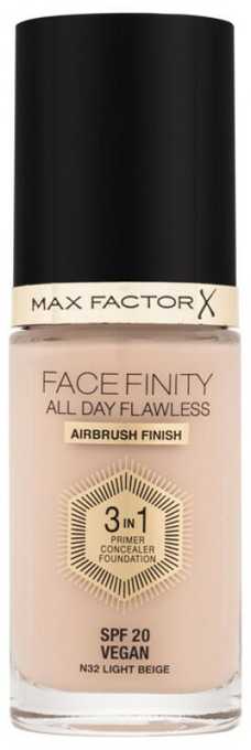 "Max Factor Facefinity 3in1 Primer, korektorius ir makiažo pagrindas 32-Light rusvai gelsvas" 30ml