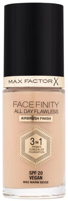 Max Factor Facefinity All Day Flawless makiažo pagrindas moterims 30 ml, spalva: W62 Warm Beige