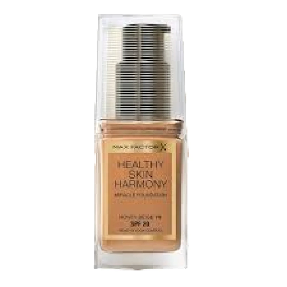 „Max Factor Healthy Skin Harmony“ skystas makiažo pagrindas, 79 Honey, gelinis kremas nuo saulės SPF 20, 30 ml