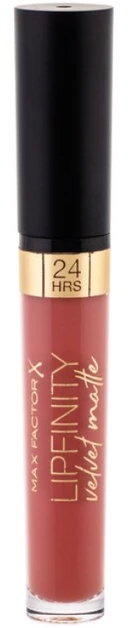 Max Factor Lipfinity Velvet Matte Lūpų dažai, 3,5 ml, spalva - 015 Nude Silk