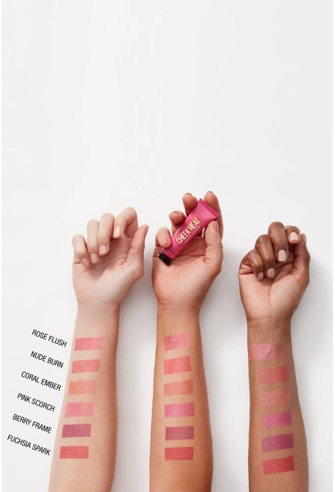 "Maybelline Cheek Heat" geliniai kreminiai skaistalai "20 Rose Flash