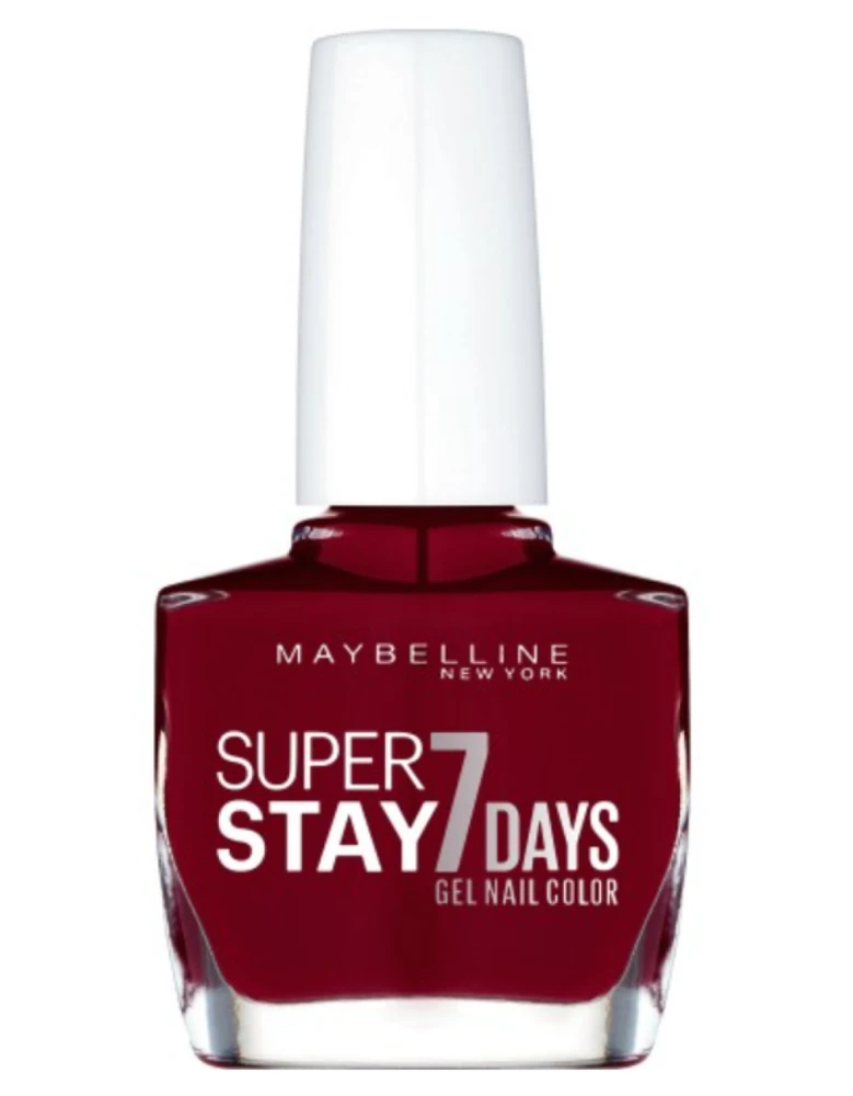 Maybelline Forever Strong Super Stay 7 Days Top Coat viršutinis lakas Nagų lakas Nr. 265 Divine Wine, 10 ml