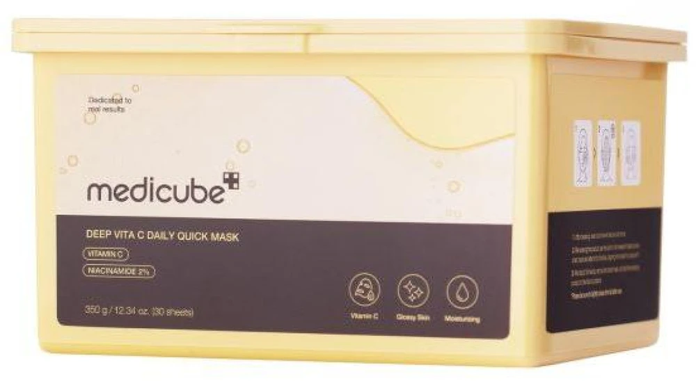 Medicube Deep Vita C Daily Quick Mask skaistinančių lakštinių veido kaukių rinkinys, 30 vnt.