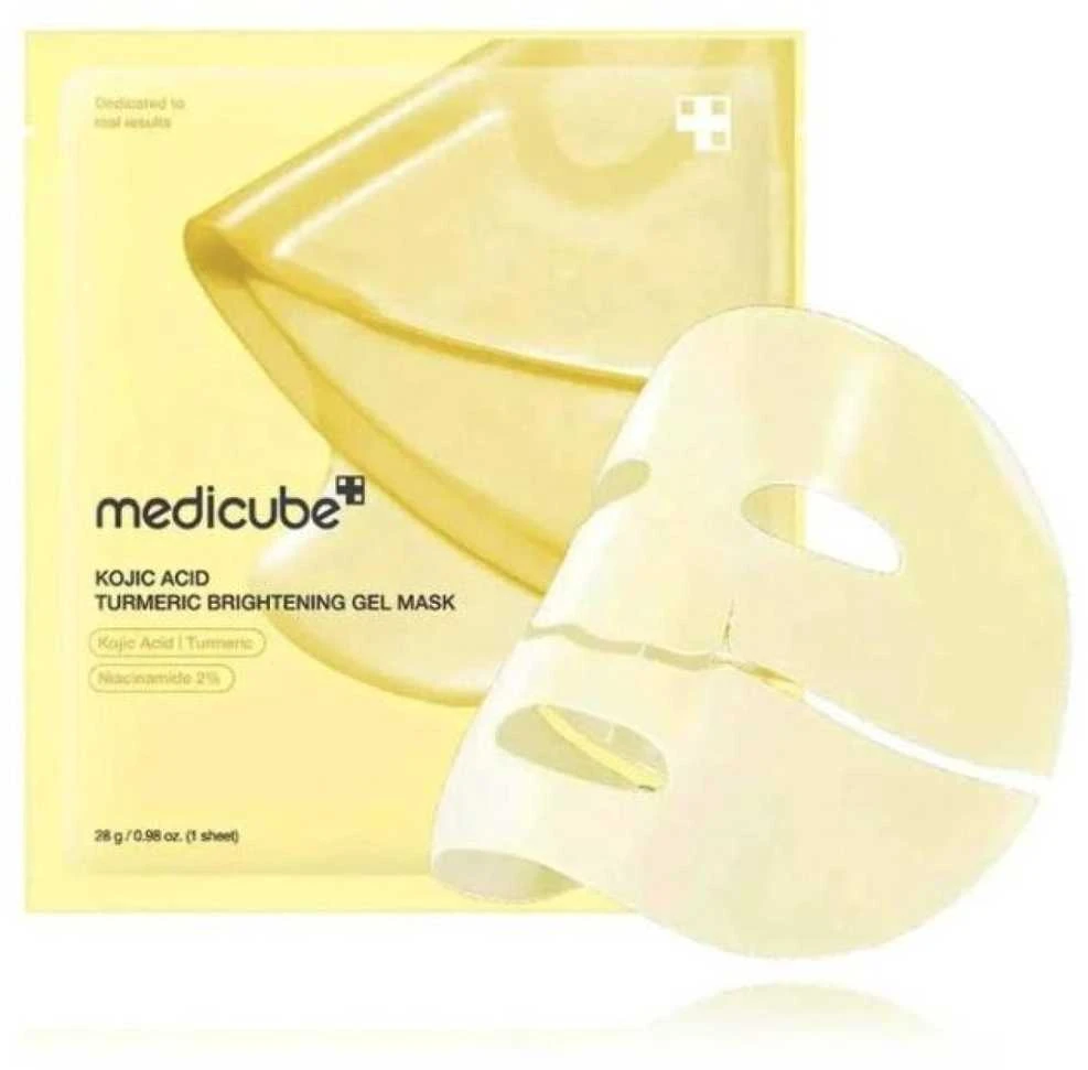 Medicube Kojic Acid Turmeric Brightening Gel Mask skaistinamoji lakštinė veido kaukė, 28 g
