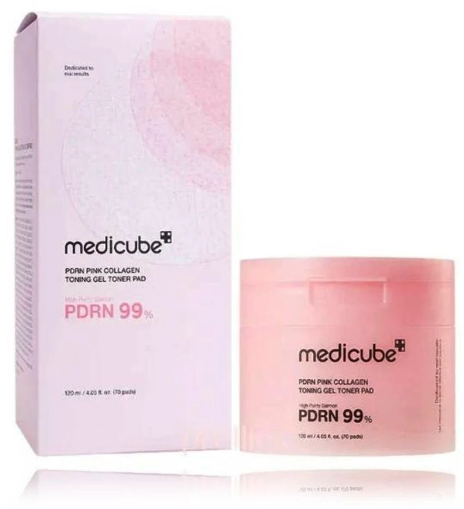 Medicube Salmon DNA PDRN Rožinė Collagen Jelly Pad veido padeliai 70 vnt