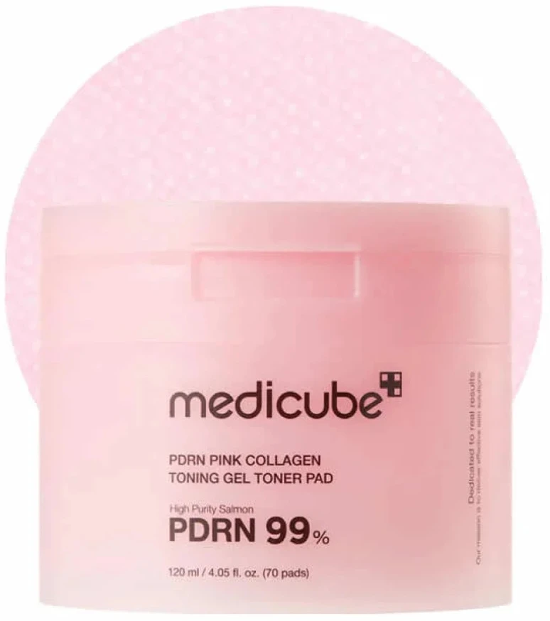 Medicube Salmon DNA PDRN Rožinė Collagen Jelly Pad veido padeliai 70 vnt