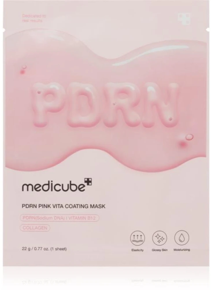 Medicube PDRN Rožinė Vita Coating Mask – veido kaukė su PDRN