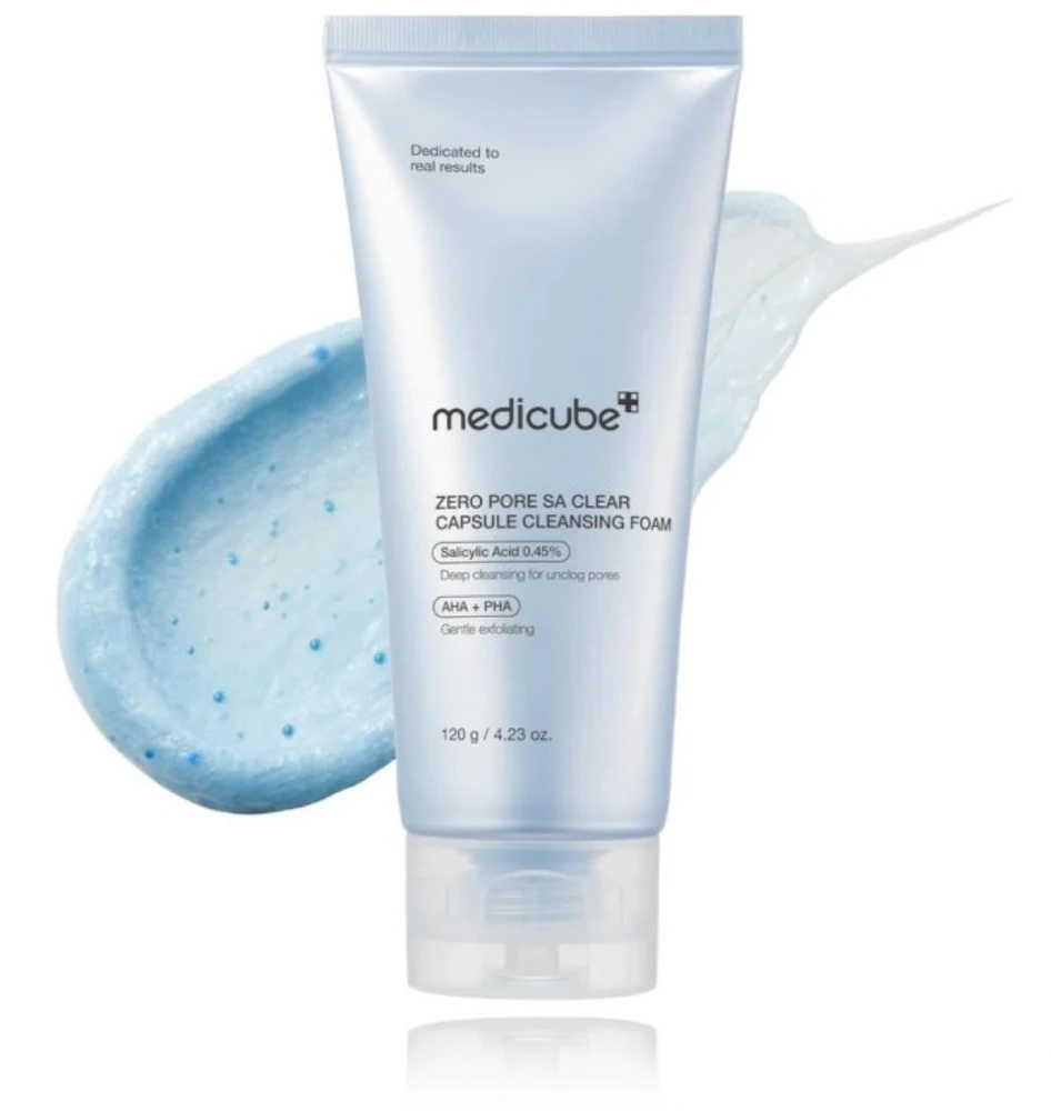 Medicube Zero Pore Veido Prausimosi Putos su Mikrokapsulėmis Egzosomų ir Rūgštimis, 120g