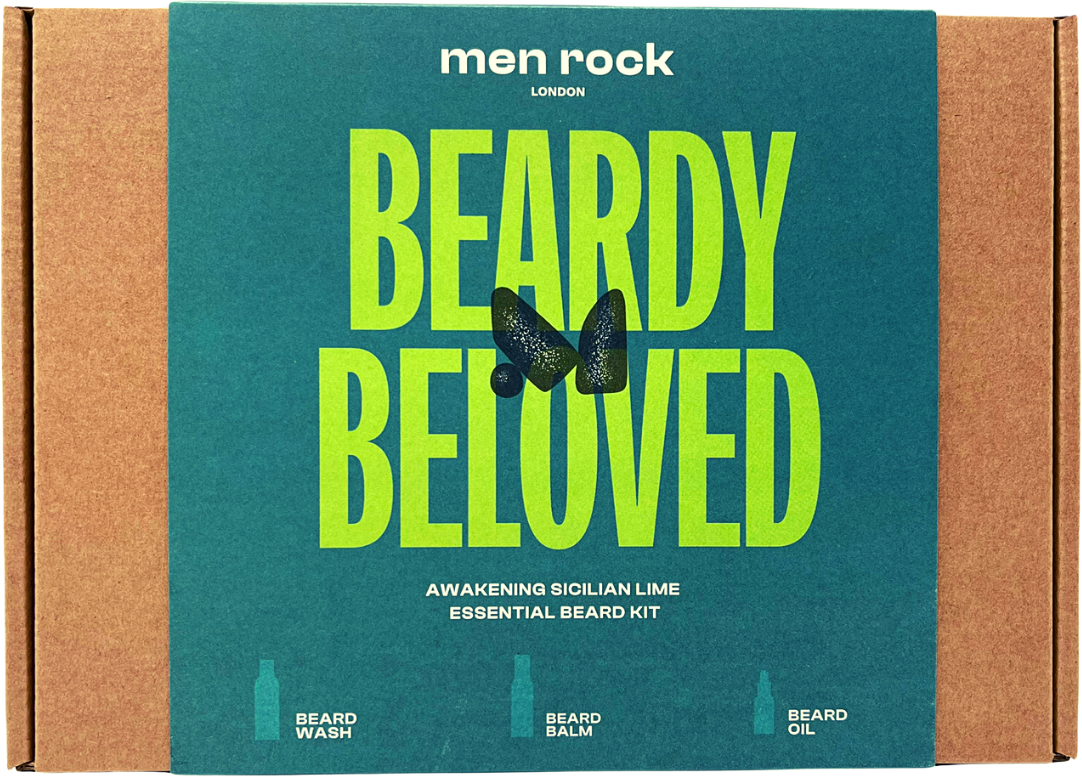 Men Rock Beardy Beloved Awakening Sicilian Lime Beard Kit Barzdos priežiūros rinkinys, 1vnt