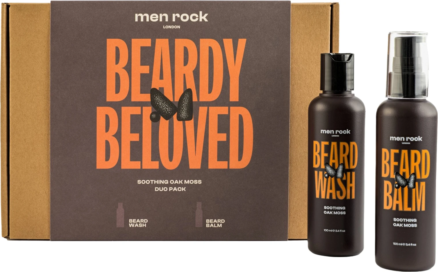 Men Rock Duo Soothing Oak Moss Beard Kit Barzdos priežiūros rinkinys, 1 vnt.