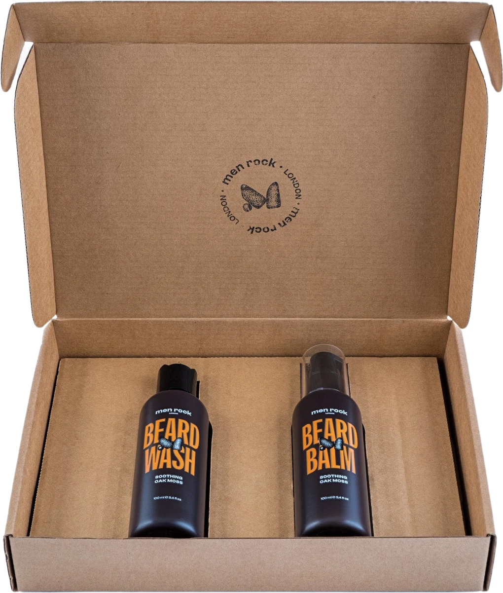 Men Rock Duo Soothing Oak Moss Beard Kit Barzdos priežiūros rinkinys, 1 vnt.