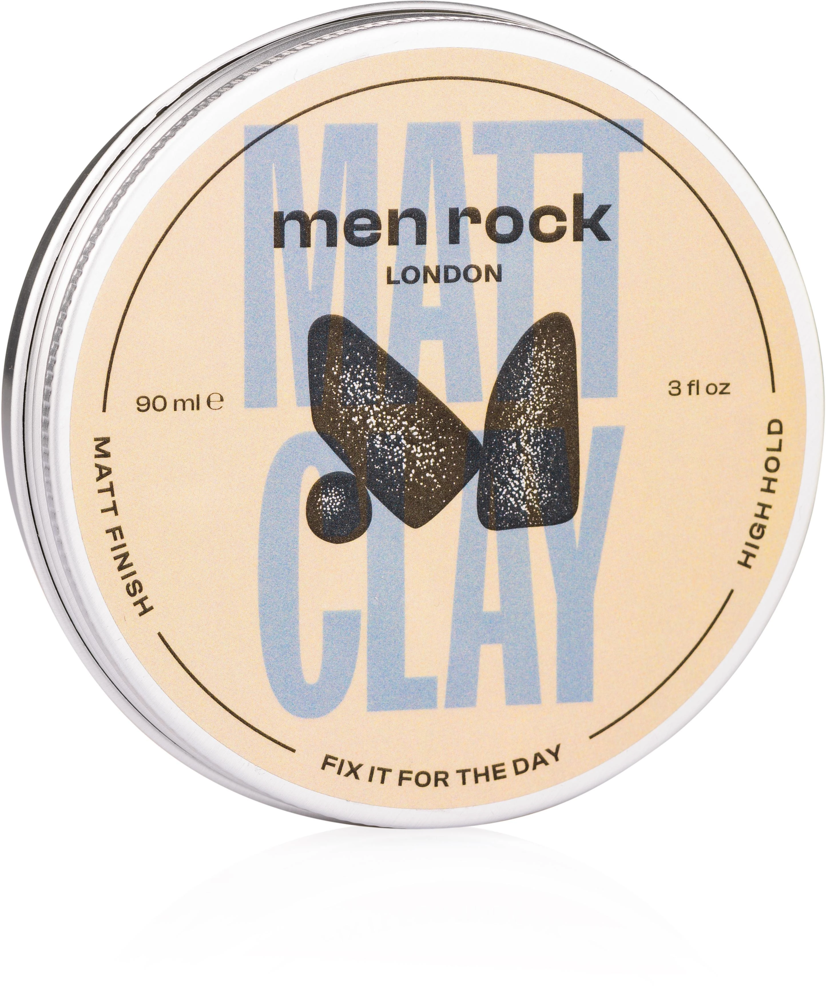 Men Rock Matt Clay Matinis plaukų modeliavimo molis, 90 ml